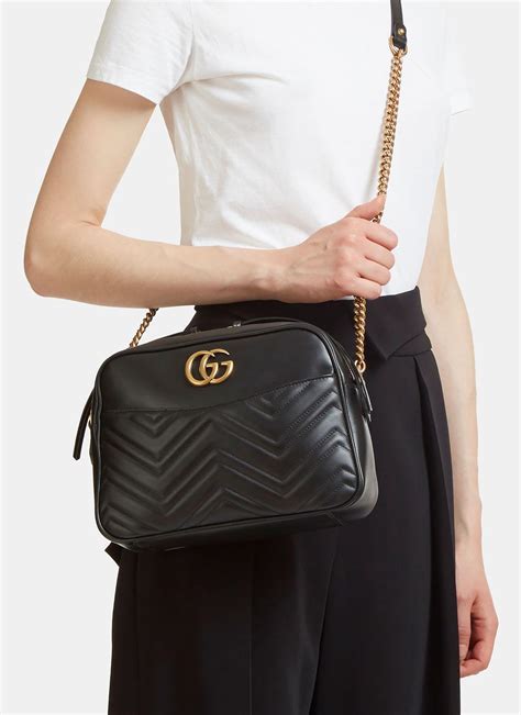 gucci gg marmont small matelasse leather shoulder bag|gucci marmont bag small black.